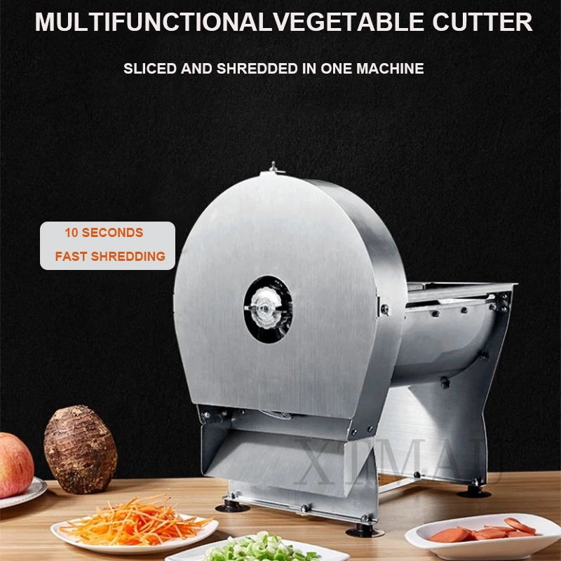 Commercial Electric Fruit Vegetable Slicer StainlessSteel Multifunction  Shredder