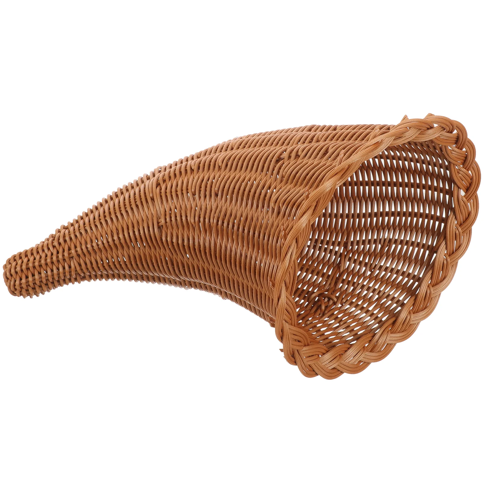 

Woven Basket Decor Basket Decor Multi-Use Daily Use Snacks Basket Fruit Basket Woven Cornucopia Basket For Table Living Room