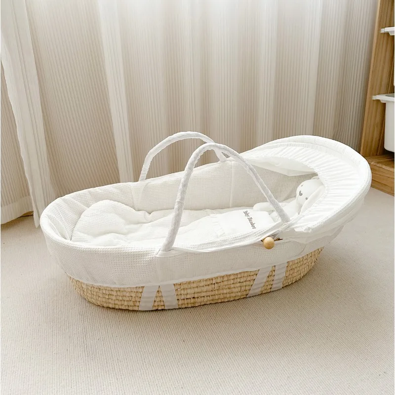 Baby Bassinet Carry Seat Baby Seat Baby Recliner Hand-woven Newborn Tote Basket Baby Recliner