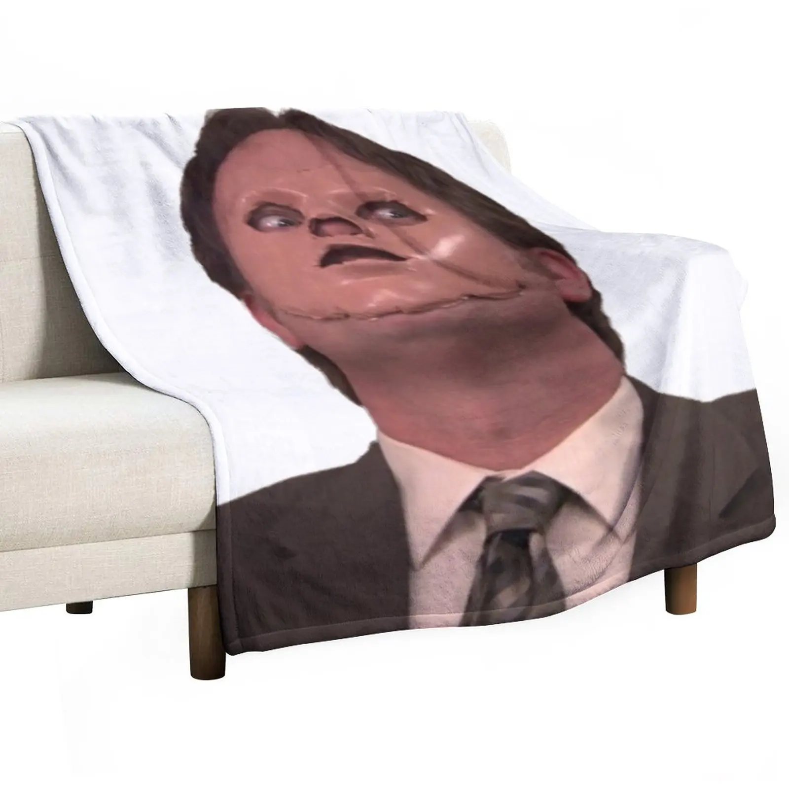 

Dwight Schrute - Skin Mask Throw Blanket Fluffy Blankets Large Summer Bedding Blankets Sofa Blankets Sofa Quilt