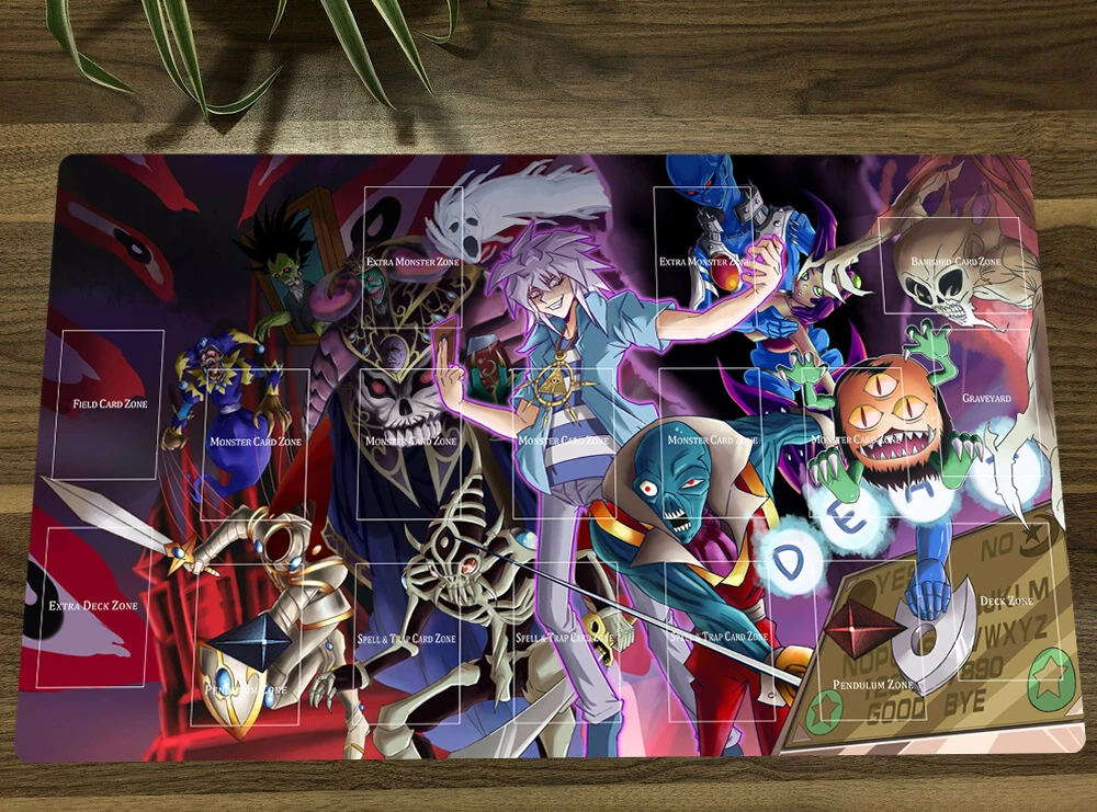YuGiOh Playmat Ryo Bakura Dark Necrofear Ha Des Zombie TCG CCG Mat