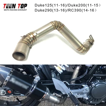For KTM Duke125 Link Tube 2011-2016 Duke200 Duke290 RC390 Middle Link Pipe 11-15 Motorcycle Exhaust Escape Moto Connect Pipe