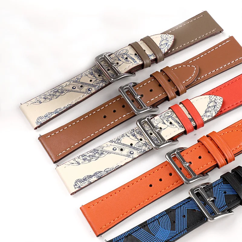 Elegant Leather Watch Band - Premium Sport Strap 20mm/22mm