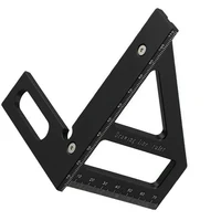 Carpenter Square Woodworking Square Protractor Aluminum Miter Triangle Ruler Multi Angle 45/90 Degree Layout Measuring Ruler 2