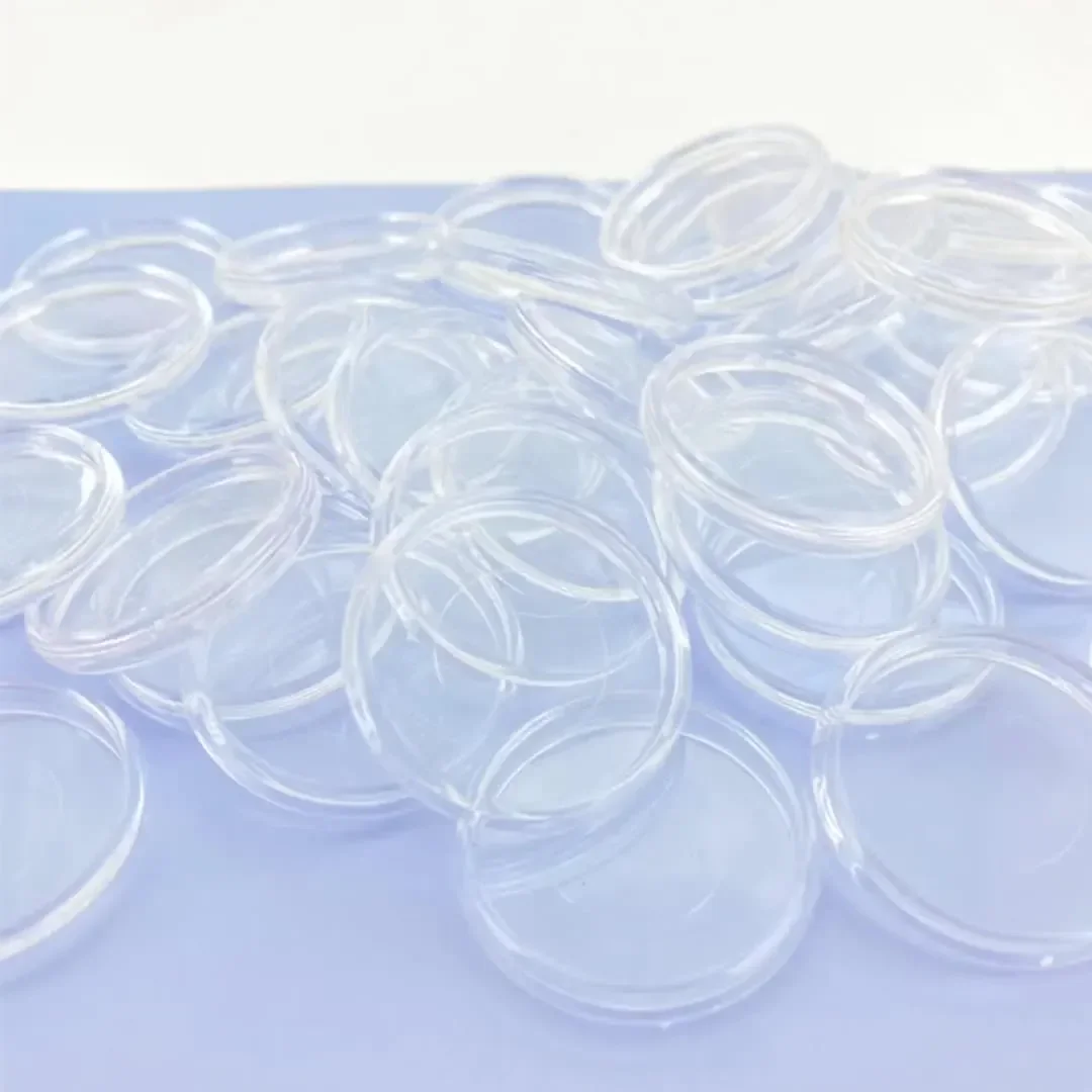 100pcs Plastic Discs Super Clear Binding Disc Binder Loose Leaf Planner Disc Bound Notebook Discs Mushroom Hole Binder Rings