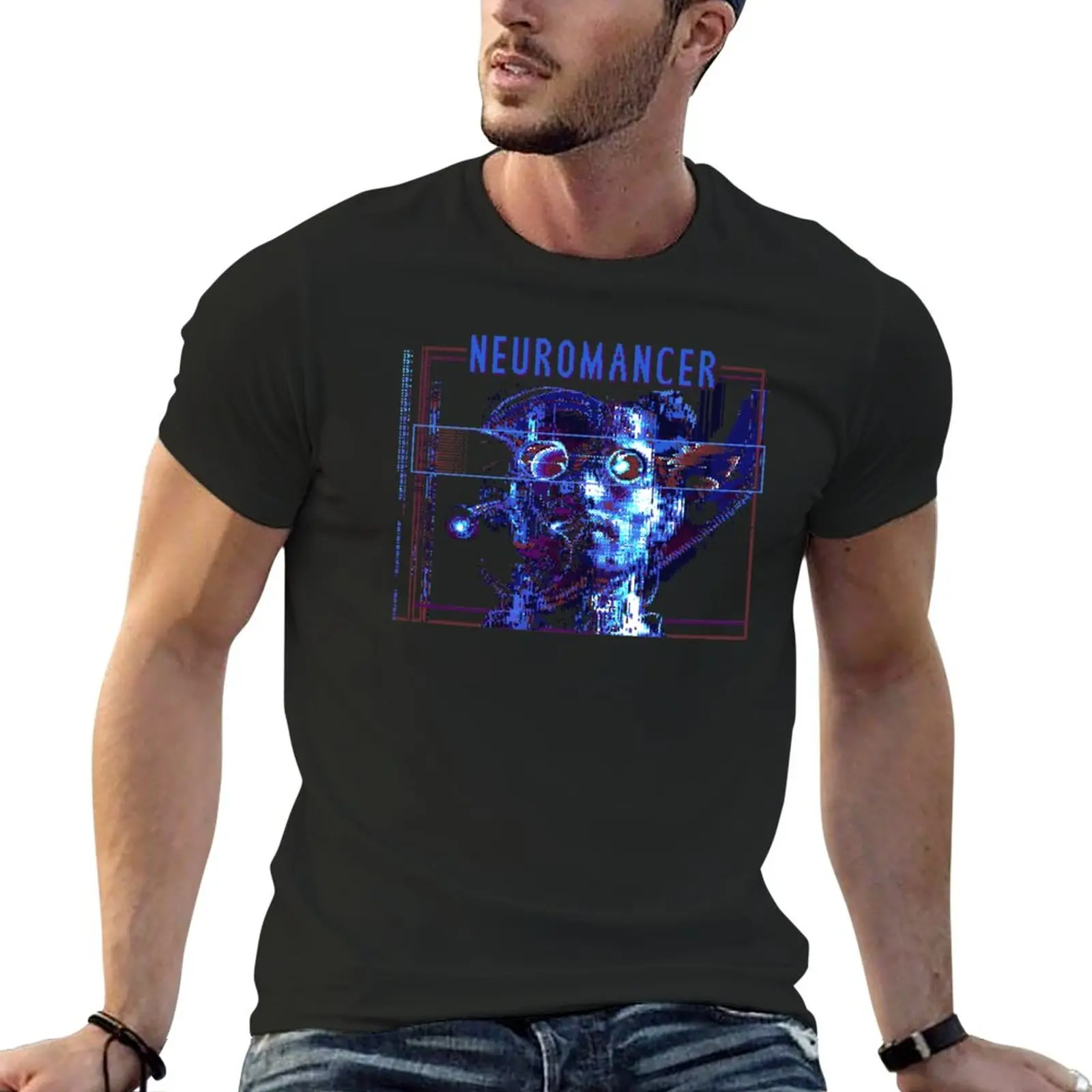 

New Neuromancer (Title Screen) T-Shirt summer top Blouse mens t shirt graphic