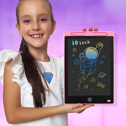 Colorful LCD Graphic Drawing Tablet for Kids - Creative Gift for Birthdays, Christmas, and Travel (10INCH Pink)
