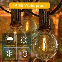 G40 Globe Solar String Lights Outdoor, 8 Light Modes, USB Charge & Remote, Waterproof Plastic Bulbs for Balcony Garland Wedding 2