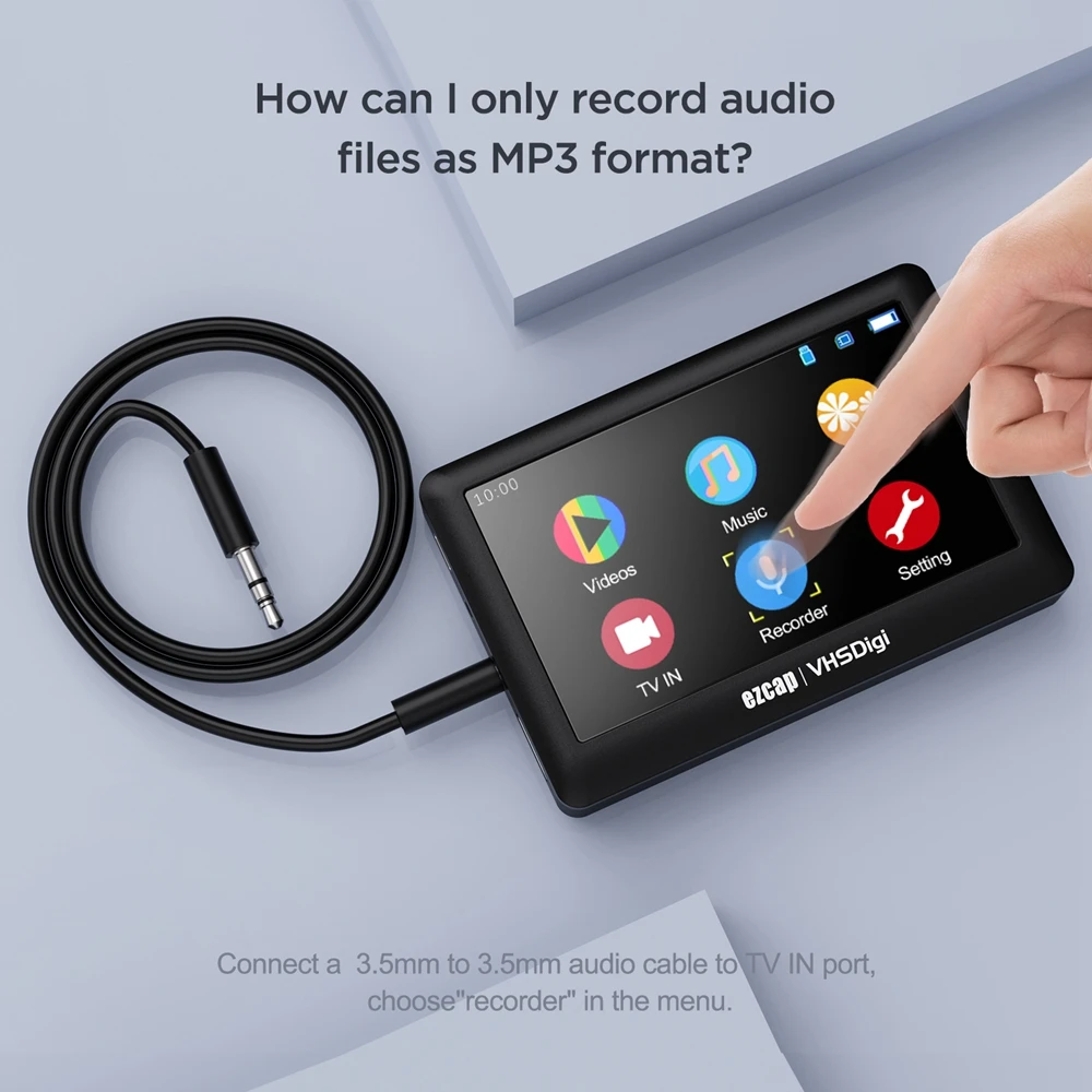 180 AV Recorder Audio Video Capture Card VHS Digitizer Video Recording Box 4.3"