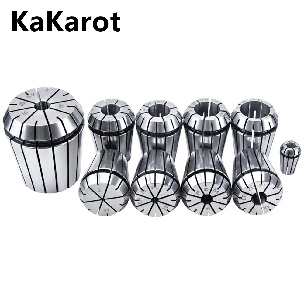 KaKarot ER Collet Chuck ER8 ER11 ER16 ER20 0.008 For CNC Milling Tool Holder Engraving Machine Lathe Mill