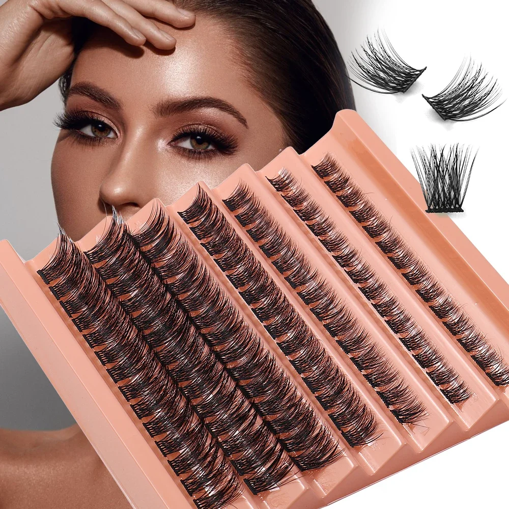 

Individual Lashes 96 Clusters Curl DIY Lash Extension Wide Stem Lash Clusters Mixed Length Cluster Lashes Reusable Eyelash