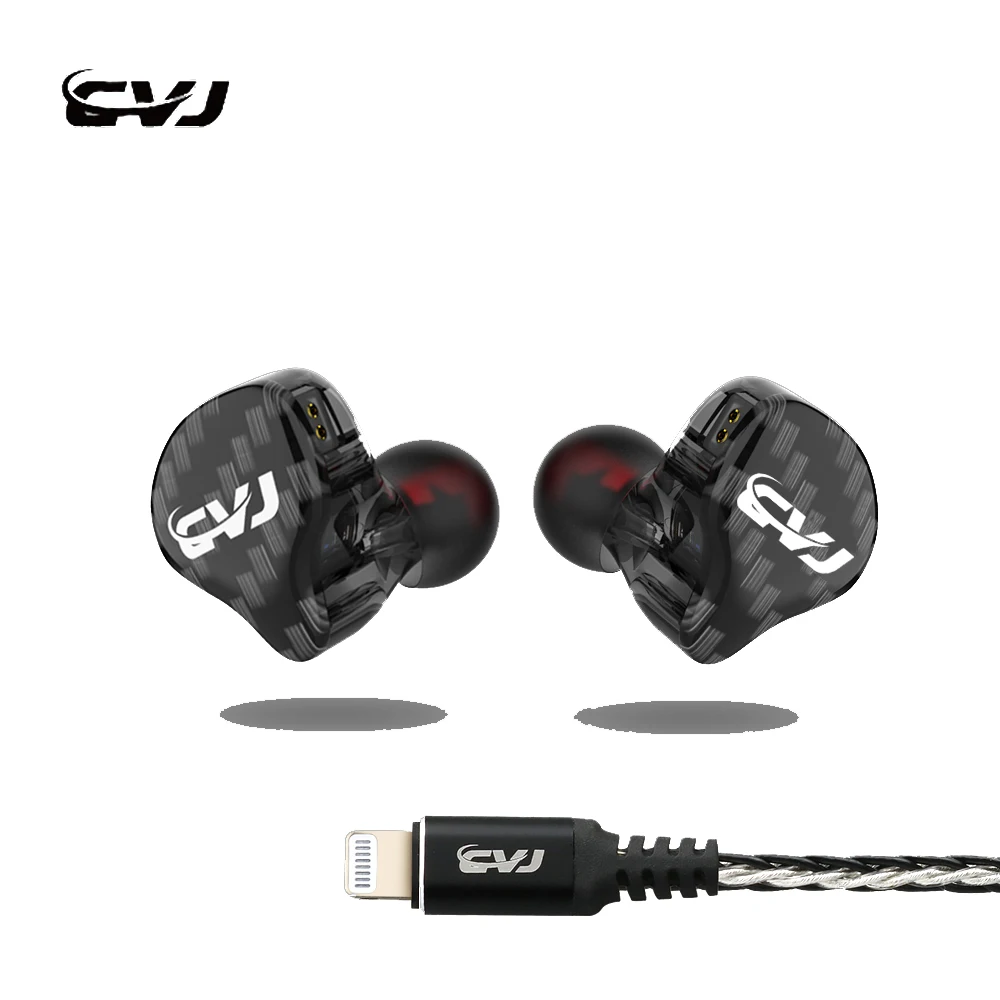 

CVJ CVM For Apple Headphones Coil Iron Hifi In-Ear Ear Cups Silicone Material Silver-Plated Wire Original C100 Chip