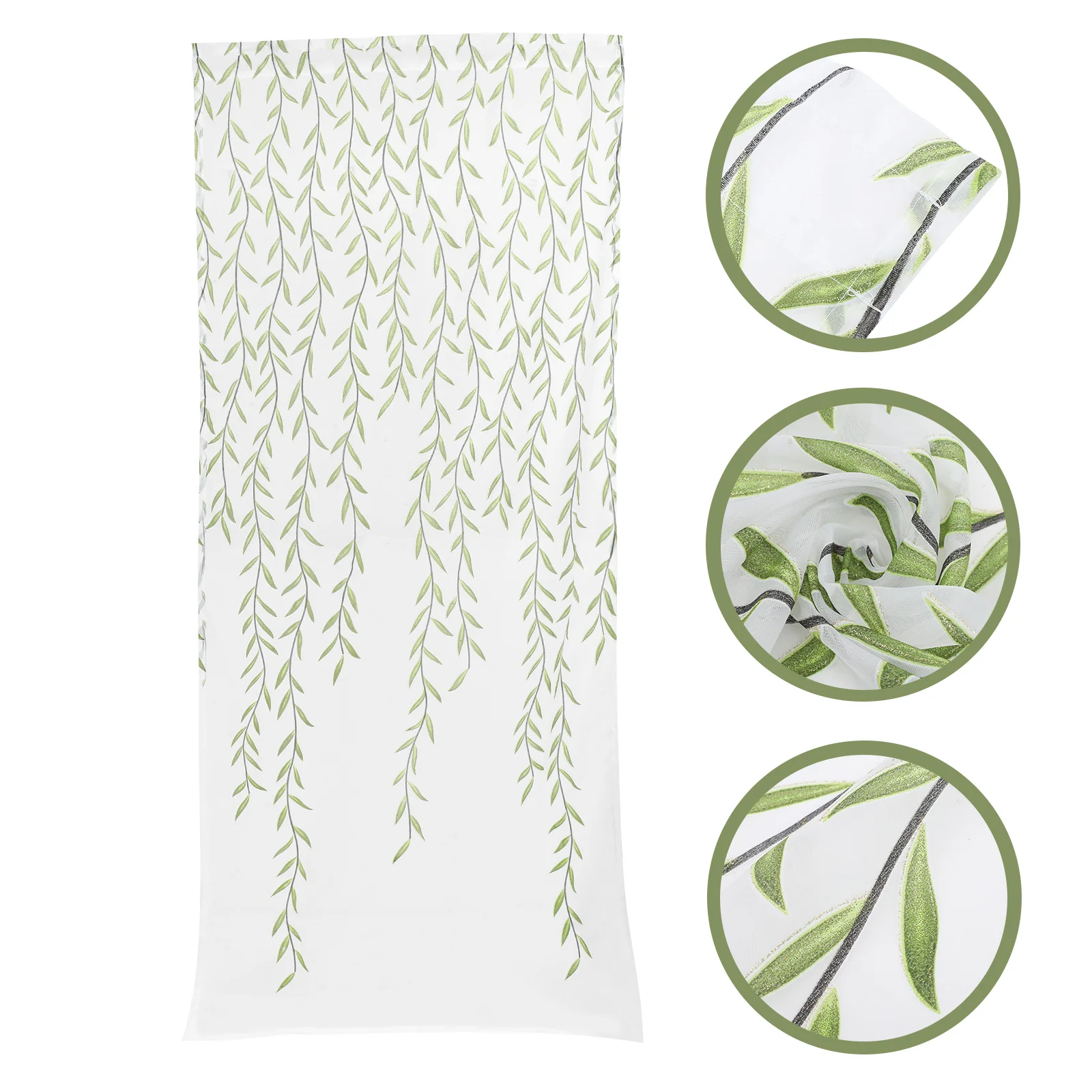 

Pastoral Pattern Sheer Curtain Bedroom Window Gauze Curtain Decorative Home Sheer Curtain