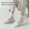 5-Pair Men's Four Seasons Striped Alphabet Slogan Grid Fashion Sports Academy Style Sweat Absorbing Breathable Middle Socks 3