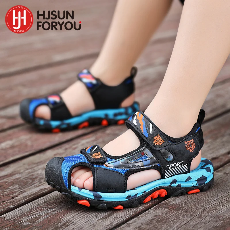 

2024 Children Beach Brand Boys Sandals Kids Shoes Anti-Collision Anti-Skid Soft-Soled Outdoor Sport Shoes Sandals for Girls