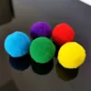 30Pcs 1.6"/4cm Cat Toy Balls Bulk Soft Kitten Pompon Toy Indoor Cats Interactive Play Training Toy Plush Balls Cats Favorite Toy 3
