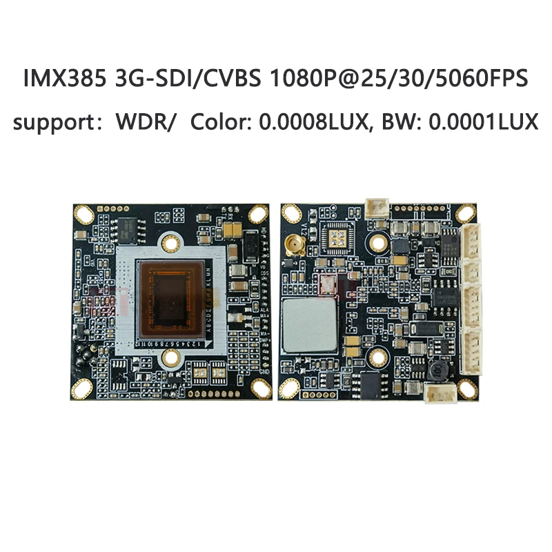 Выход 3G-SDI/CVBS EN778 + модуль камеры IMX385 PCBA Digital HD 1080P25/30/50/60FPS Поддержка: WDR и Starlight камера ночного видения