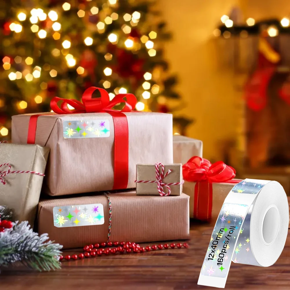 P15 Label Maker Tape Portable Self-adhesive 12*40mm Label Sticker 2 roll Set for D30 Marklife P15 P12 P11 DELI Q2 Label Printer - 2