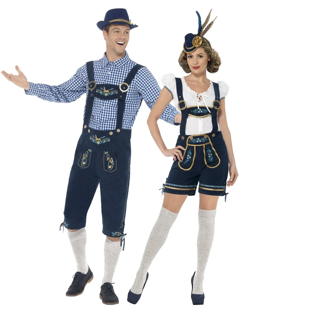 

Deluxe Bavaria Okotberfest Lederhosen Man Women Beer Festival Party Bar Girl Maid Outfit Oktoberfest Beer Costume