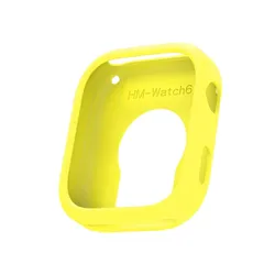 Enhanced Silicone Protective Case Bumper Cover for Smartwatch Accessories (Yellow)