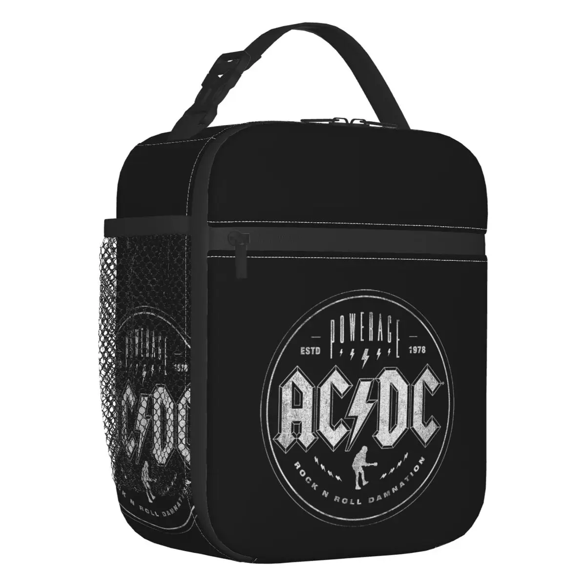 

Винтажный Портативный Ланч-бокс Rock AC DC, водонепроницаемый Термоизолированный Ланч-бокс из тяжелого металла с музыкальной лентой для офиса