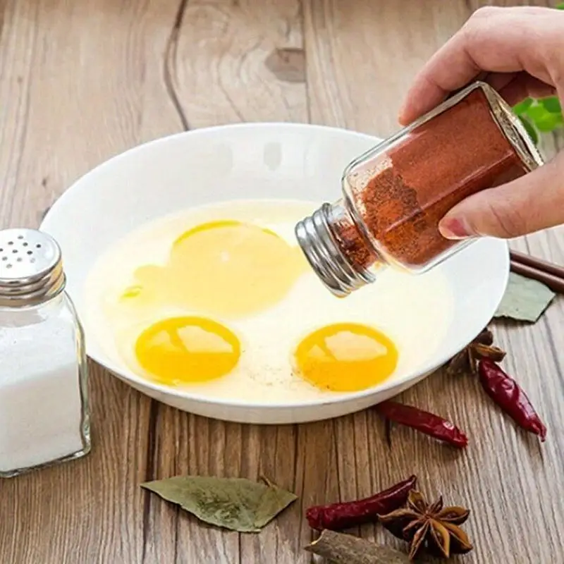 Transparent Seasoning Bottle Pepper Seasoning Storage Tray Outdoor Barbecue Seasoning Sprinkling Jar Seasoning Storage Bottle