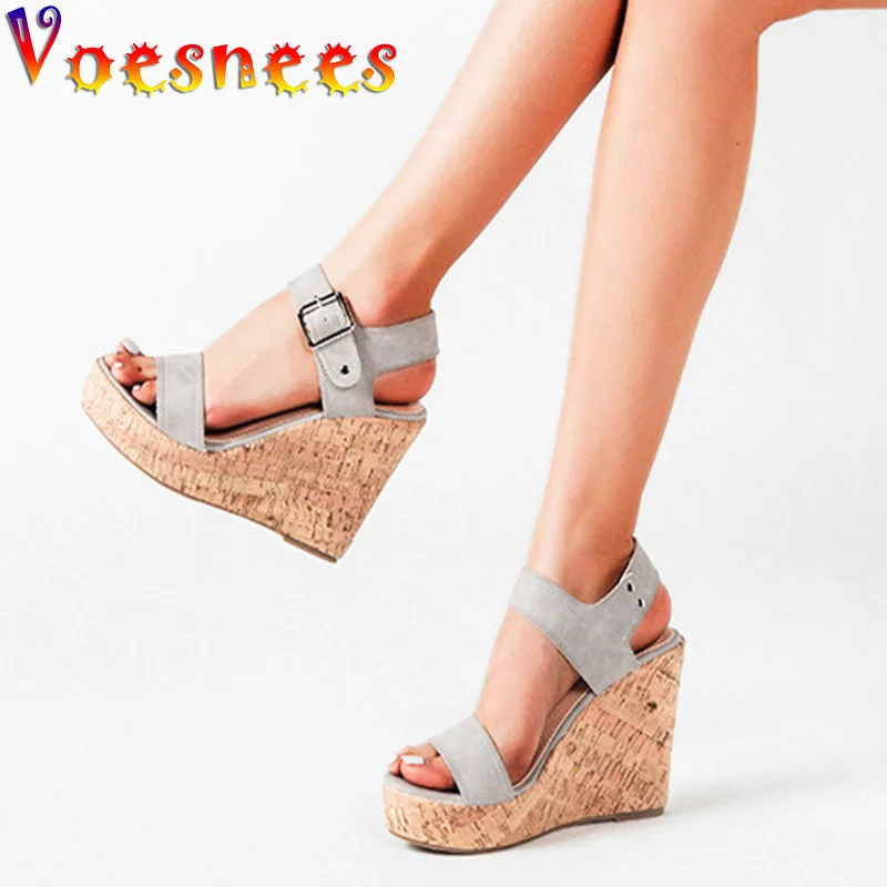 

Vintage Style Wedges Woman Shoes Fashion Elegant Buckle Strap Heels Summer Women Platform Sandals Thick Bottom Walk Casual Pumps