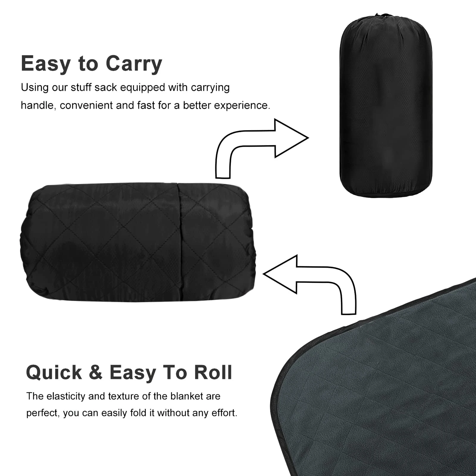 Fleece Camping Blanket Camping, Glamping, Festivals Hiking