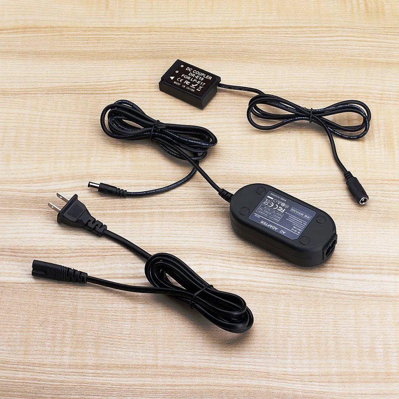 LP-E18 더미 배터리 커플러 교체, 캐논 EOS RP 77D 200D 250D 750D 760D 800D 850D Rebel T6I T6S T7I T8I SL2 용, EU 플러그