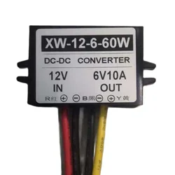 Waterproof DC 12V to 6V 60W Step - Down Power Supply Converter (Black)
