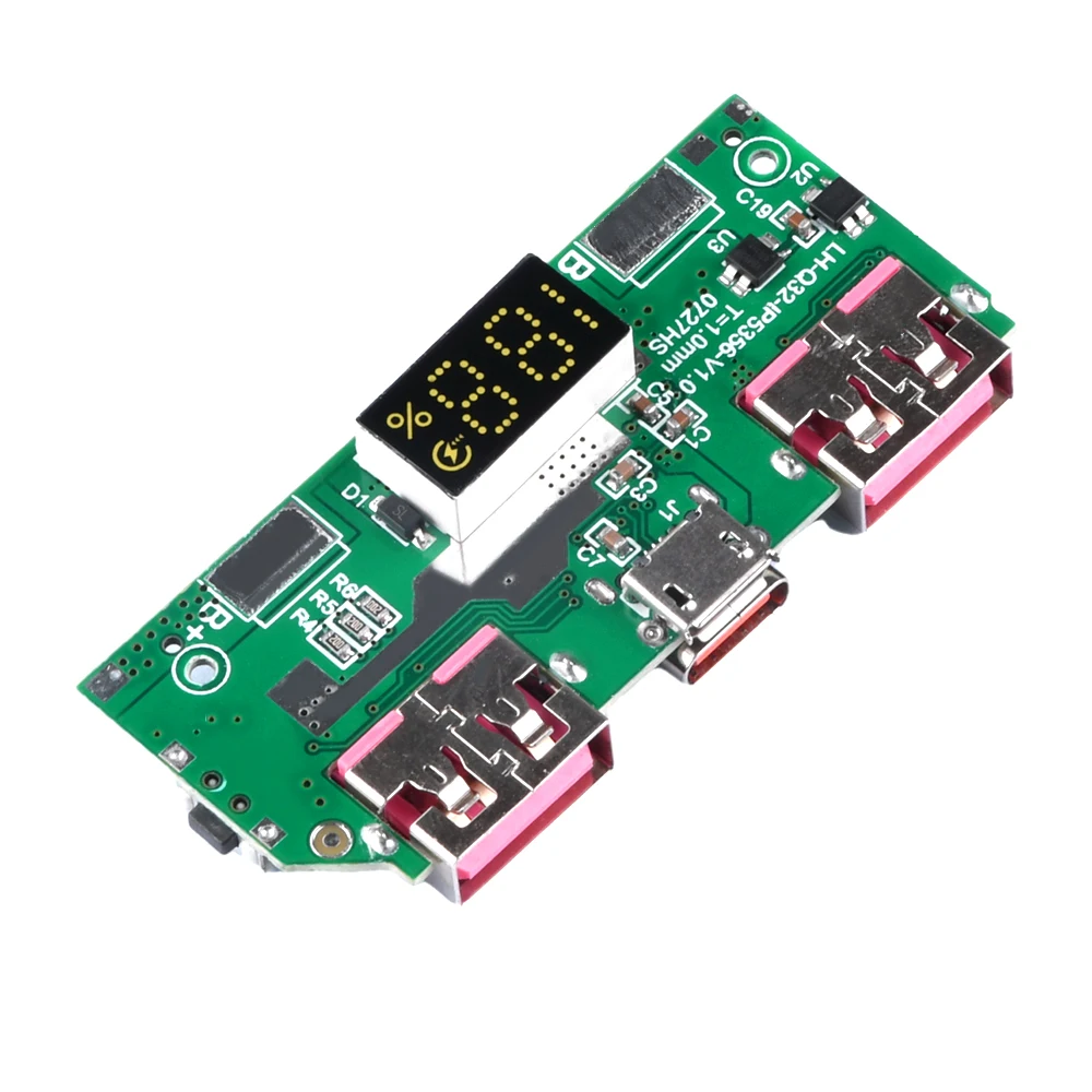 

5V 3A Lithium-Batterie Digital Display Fast Charging Module IP5356 TYPE-C Micro USB QC 3.0 2.0 PD 3.0 PD2.0/AFC/FCP Fast Charge