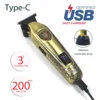 Kemei 2230 2236 All Metal Electric Barber Trimmer Brushless Motor 7500/7800RPM Barber Shop Salon Tool with Base Man Hari Clipper 4