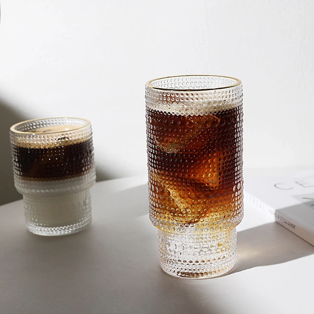 Buy Brass Designer Glass, Tumbler; Embossed Flower Design