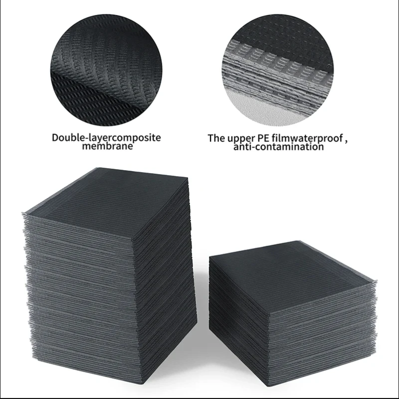 125/50/25Pcs Black One-time Tattoo Cleaning Wipes Pad Disposable Dental Piercing Bibs Waterproof Sheets Paper Tattoo Accessories