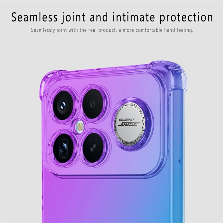 Shockproof Gradient TPU Case - Clear Protective Cover Shell