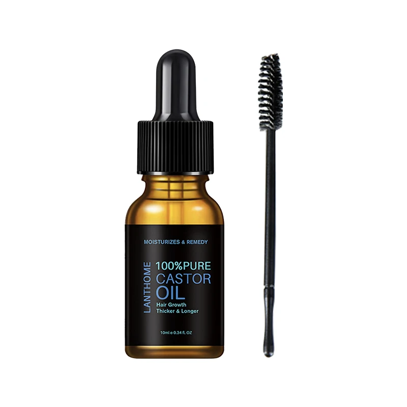 

Pure Castor Oil Hair Eyelash Growth Essential Oil Moisturizer Skin Care Healthy For Women Effective Repair Damage Hair Care 10ml