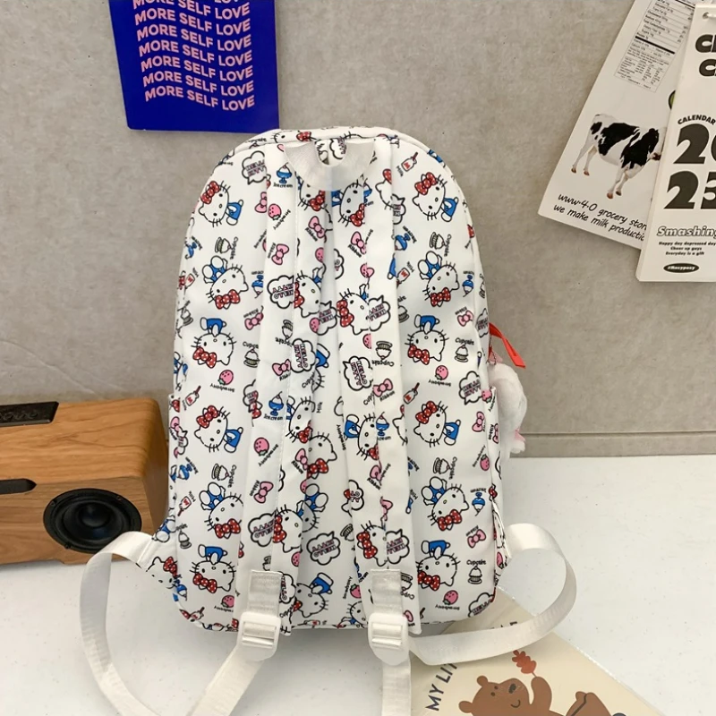 2024 New Hello Kitty Backpack Women's Cute Large Capacity Backpack Elementary School Middle and High School School Bag