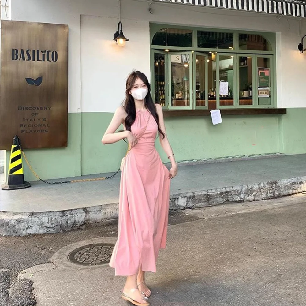 Polyester Off-the-shoulder Beach Dress for Women