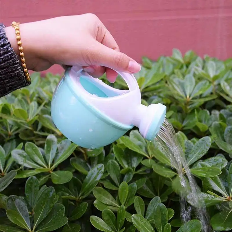 1pcs Cute Cartoon Watering Can Children Plastic Spout Water Kettle Bottle for Plants Flower Pots Home Patio Random Color watering can