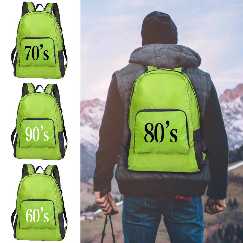

Lightweight Portable Foldable Backpack Era Print Backpack Folding Bag Ultralight Outdoor Pack for Women Men Travel Hiking Bags