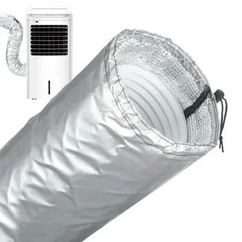 Waterproof Material Air Conditioner Hose Cover Adjustable Heat Insulation Exhaust Pipe Protection Cover Energy Saving Dustproof 1