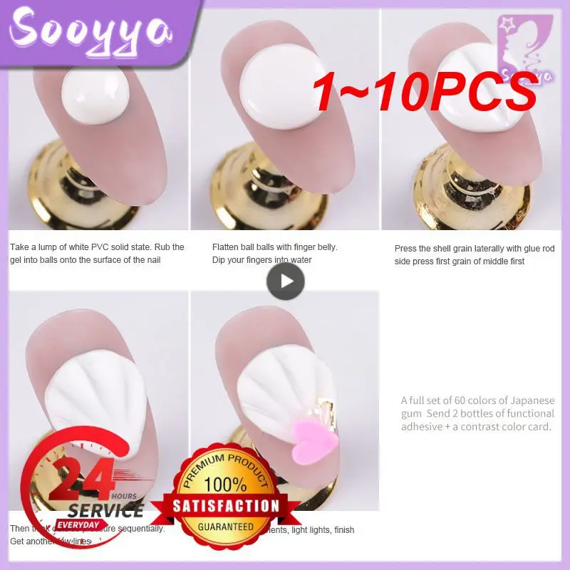 

1~10PCS Three-dimensional Universal Clay Soft Glue Carved Model Nail Art PVC Solid Gel Nail Clay Nail Art Decoratio 8ml
