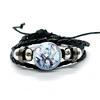 Game Genshin Impact Bracelet Cartoon Anime Zhongli Hutao Tartaglia Cosplay Jewelry Multilayer Snap Button Leather Bangles 3
