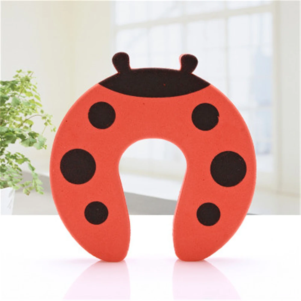 7pcs/Set Children Safety Cartoon Door Clamp Pinch Hand Security Stopper Cute Animal Baby Safety Door Stopper Clip Security