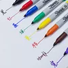 11 Colors Sharpie Paint Marker Waterproof Fine Point 1mm Permanent Art Dust-free Marker Pen Creative Doodling Writing Stationery 2