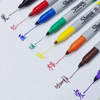 11 Colors Sharpie Paint Marker Waterproof Fine Point 1mm Permanent Art Dust-free Marker Pen Creative Doodling Writing Stationery 2