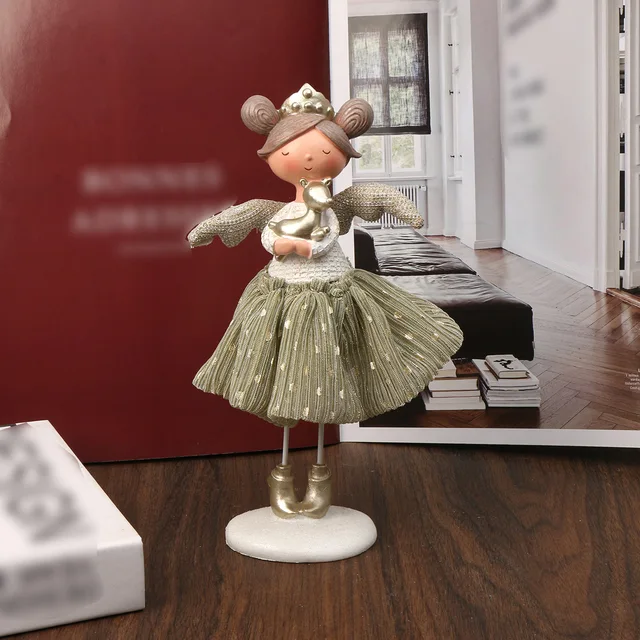 1pc Muppet fleur fée petite fille elfe ange ornement poupée, Anime dessin animé tissu décorations, pour la maison salon bureau café 4