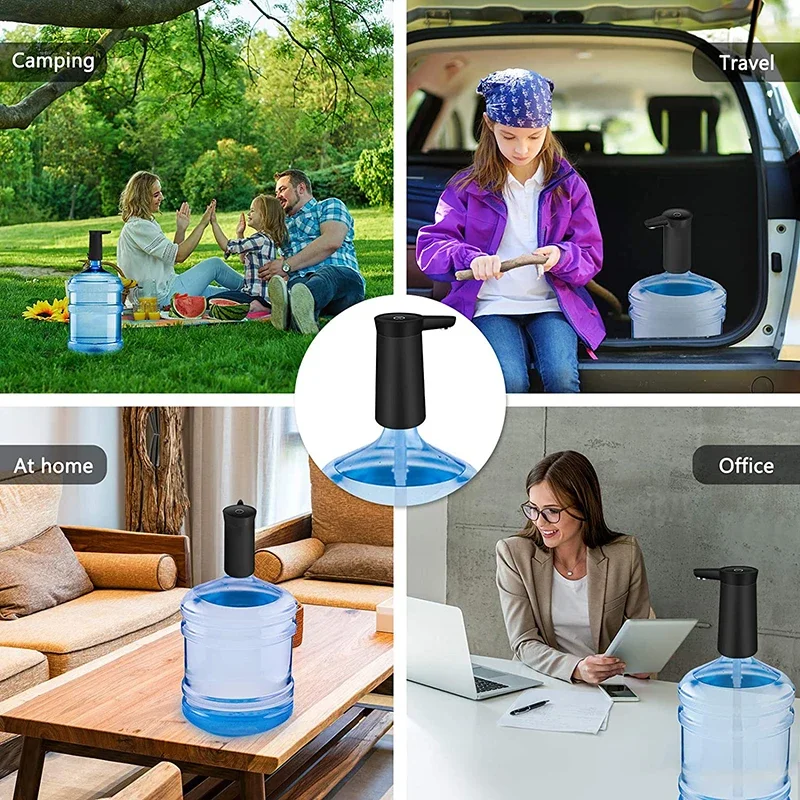 Bottled Water Dispenser Electric Mini Wireless Bottled Water Electric Pump USB Rechargeable Portable Water Pump Booster 5
