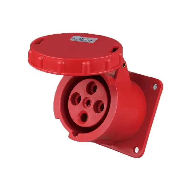 

Industrial 3P+E IP67 Interconnection Devices Hidden 63A 380V ~415V Socket Connector Plug