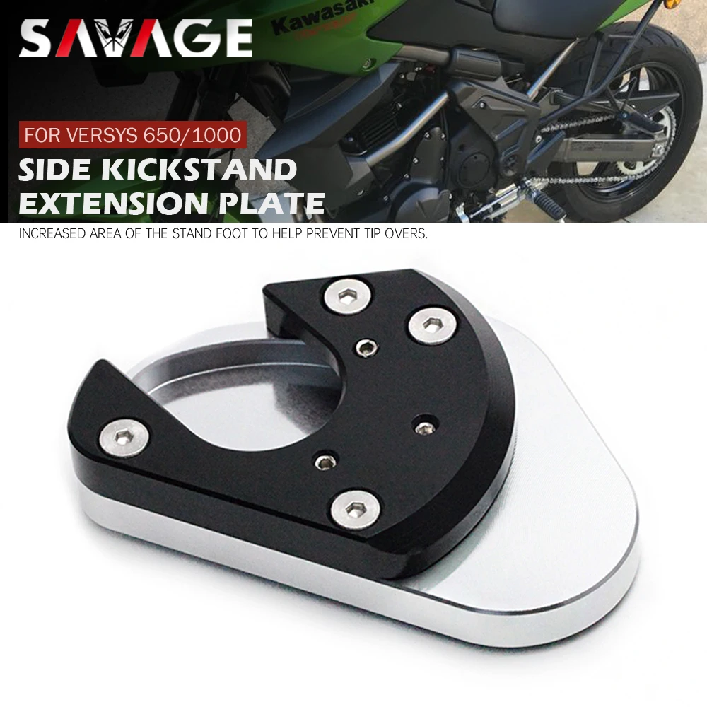 

Side Kickstand Extension Plate For KAWASAKI Versys 650 1000 KLE 650 KLZ1000 Motorcycle Kick Stand Enlarge Support Plate Enlarger